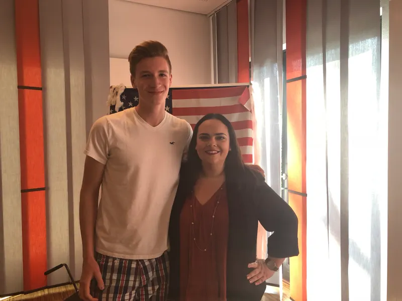 Christina Lanzillotto with students