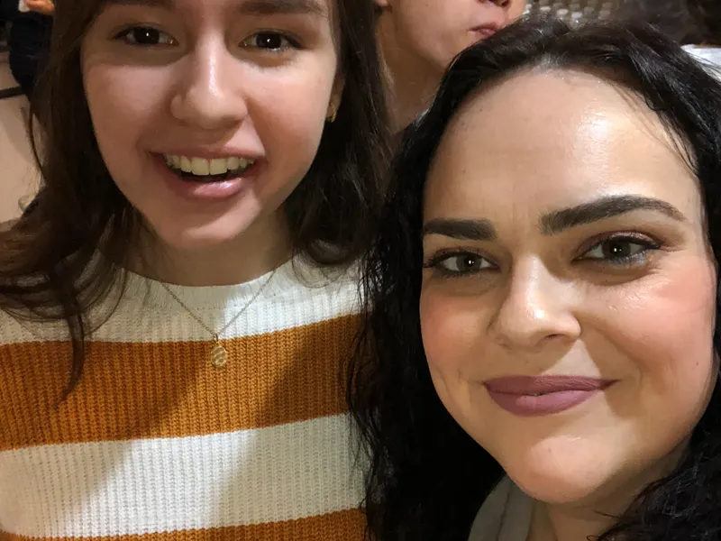 Christina Lanzillotto with students