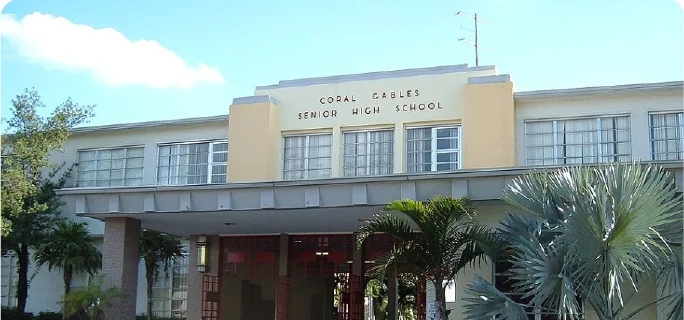 Coral Gables Senior High School, an example Miami-Dade district campus in Florida